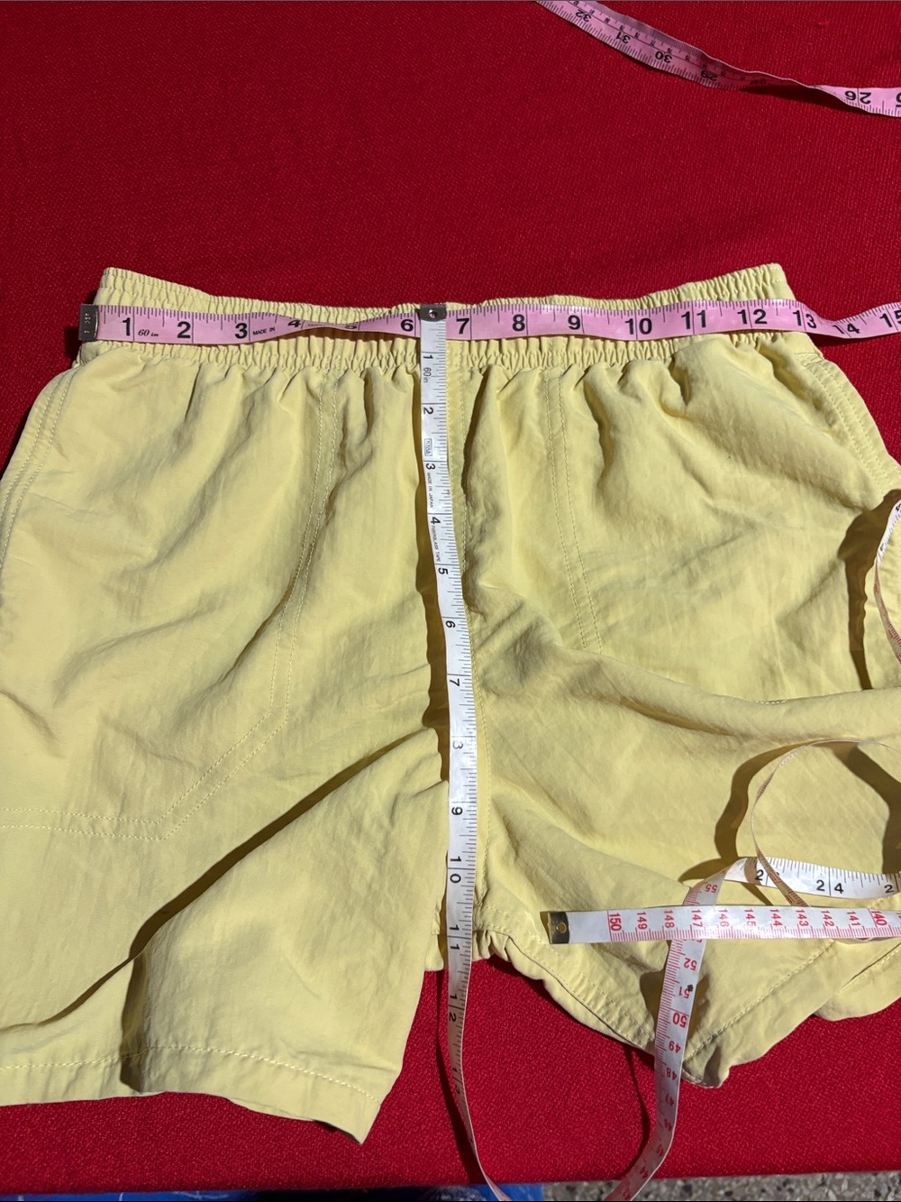 Patagonia Kids Baggies Shorts 5" Lined Milled Yellow Size XL 14 - Picture 10 of 12